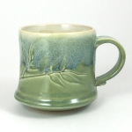 Beige/Green Tea Mug by Colleen Ferdinands